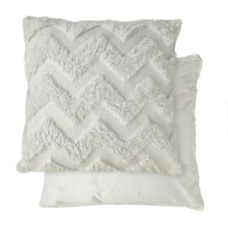 New Edge Blinds Newton Zig Zag Collection Soft Touch Cushion Cover in White