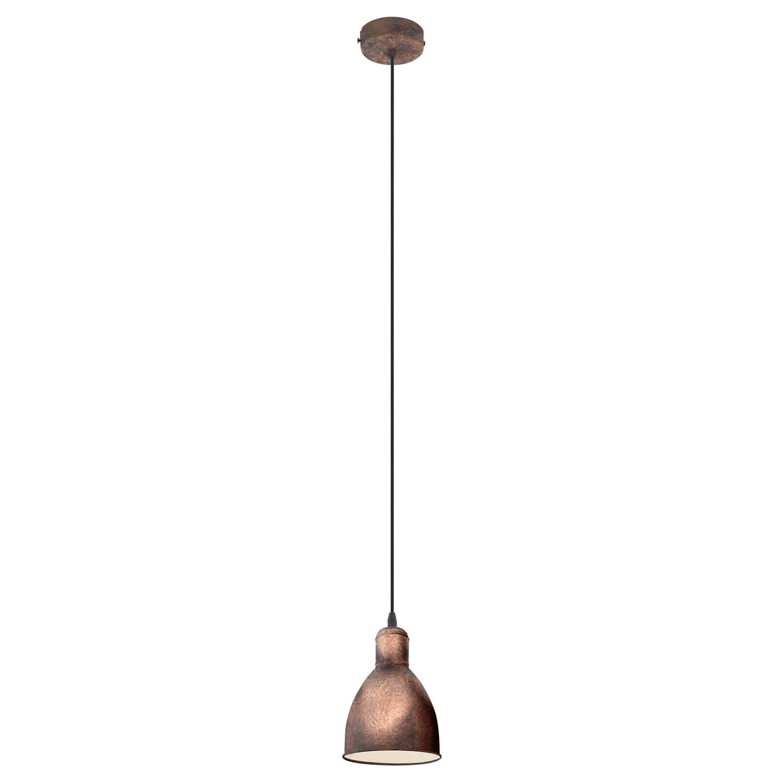 Eglo Priddy 1 Pendant Ceiling Light - Antique Copper