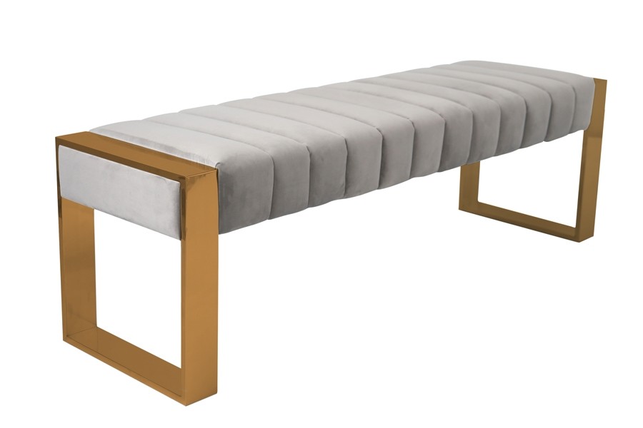 Judd Bench Brass - Dove Grey