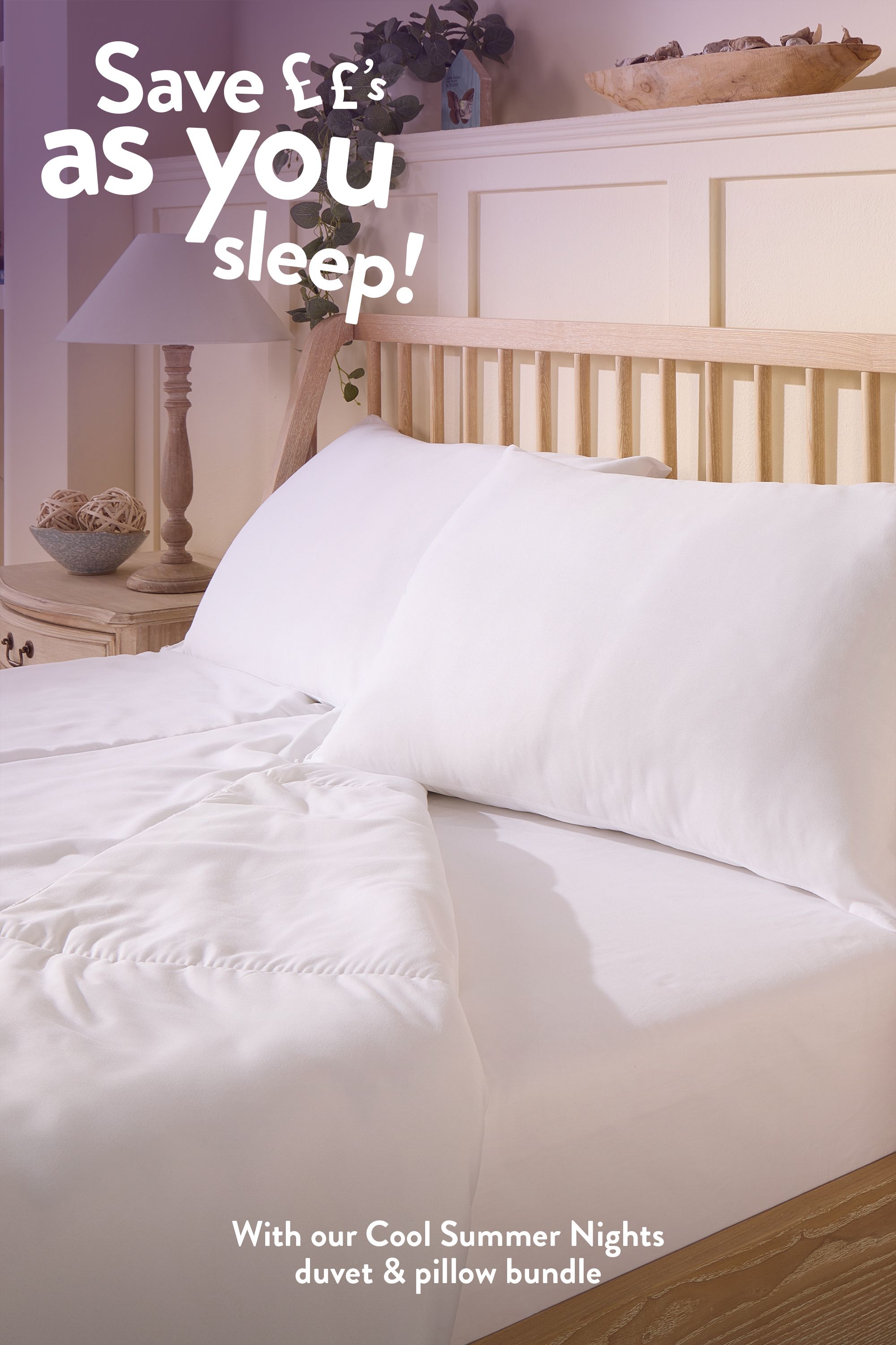 Slumberdown Cool Summer Nights 4.5 Tog Summer Duvet in White 5