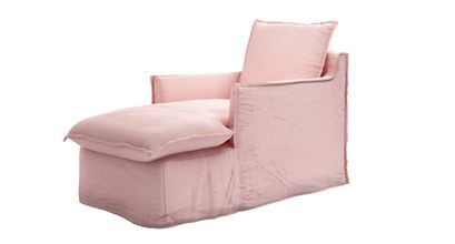 Isaac Chaise Armchair in Rhubarb Smart Cotton - sofa.com