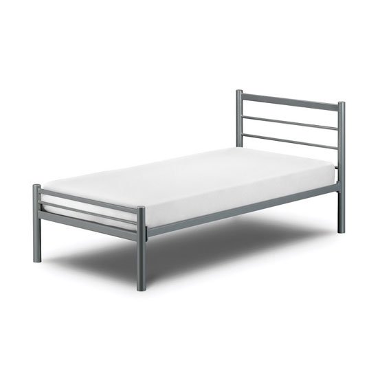Lasca Metal Single Bed In Aluminium Finish