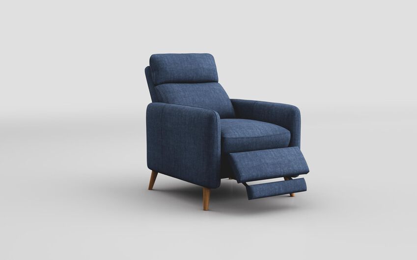 Blue Fabric Bellaria Push Back Armchair