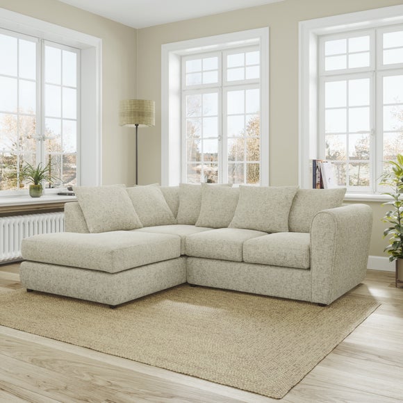 Blake Curved Arm Chunky Chenille Corner Chaise Sofa