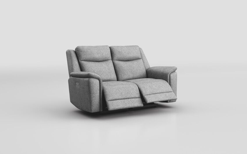 Blue Fabric Savio 2 Seater Power Recliner Sofa