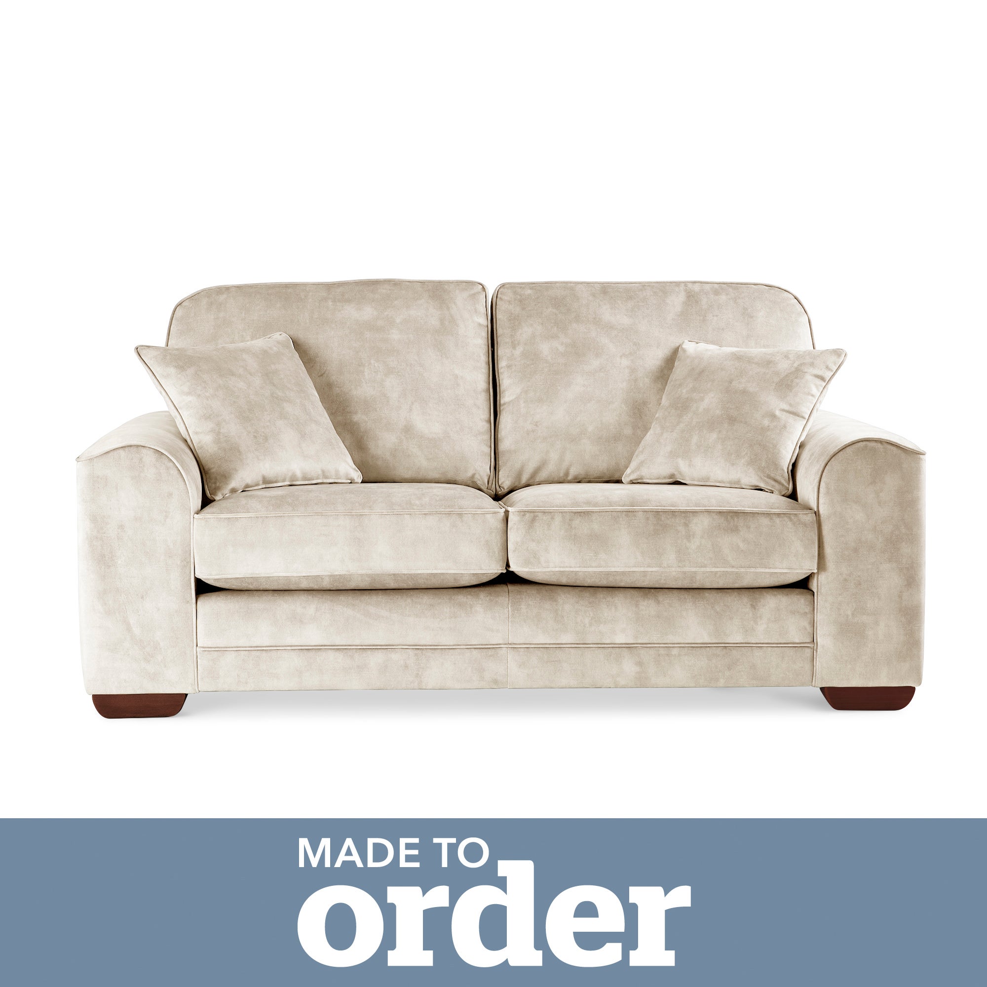 Morello 2 Seater Sofa Slub Velvet Slub Velvet Natural