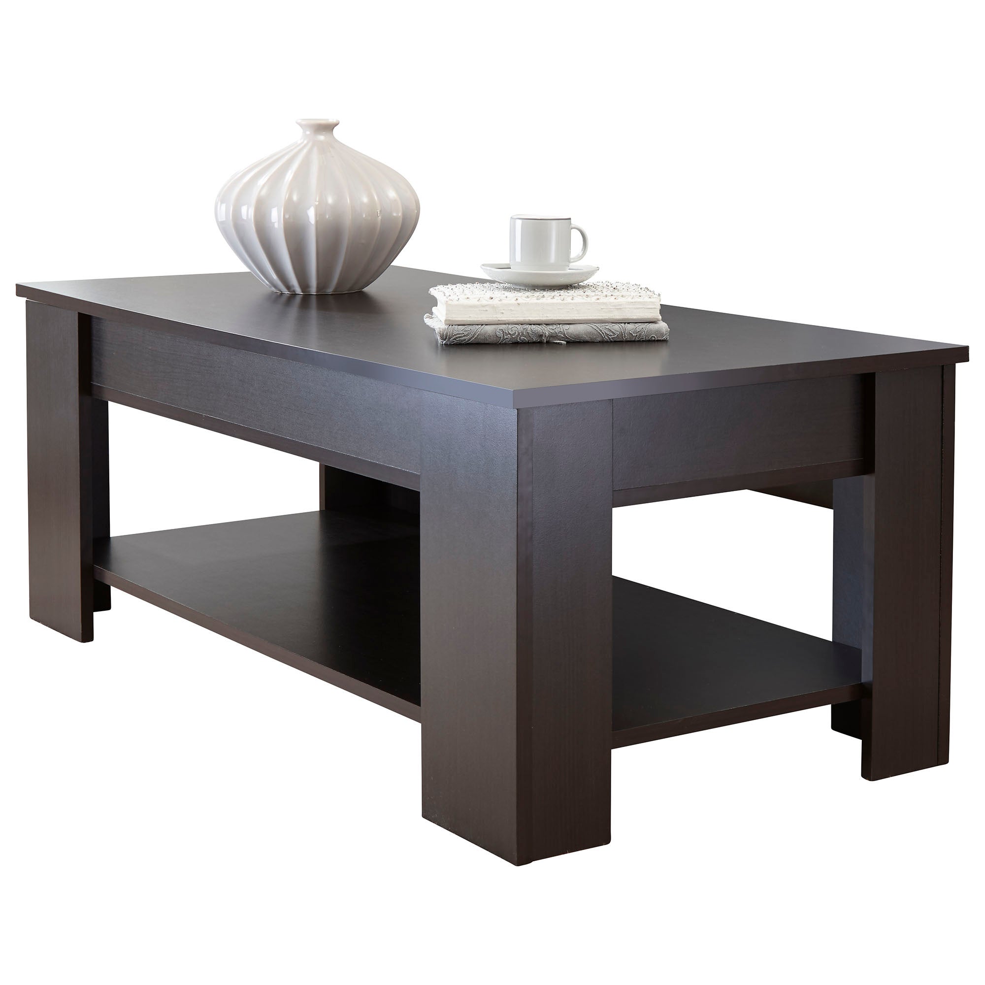 Lift Up Coffee Table Dark Brown