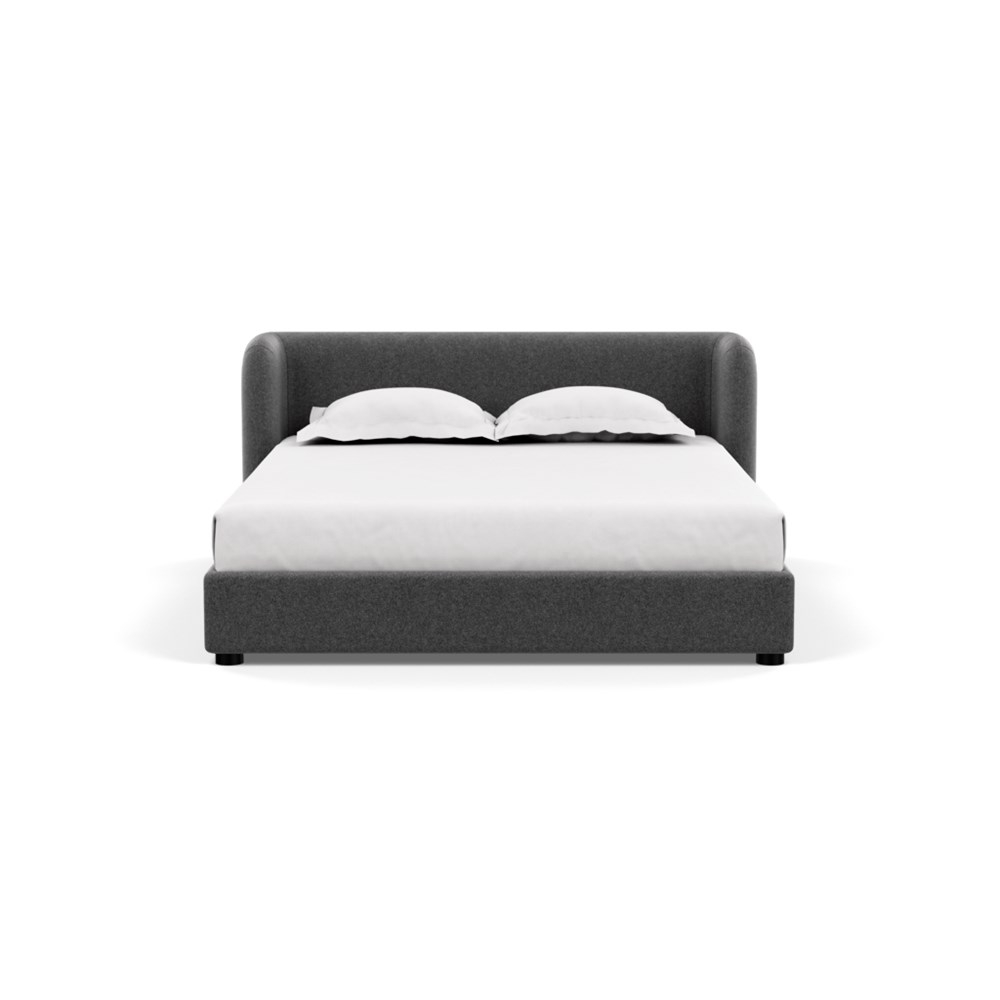 Heal's Group Bed King Melton Wool Granite