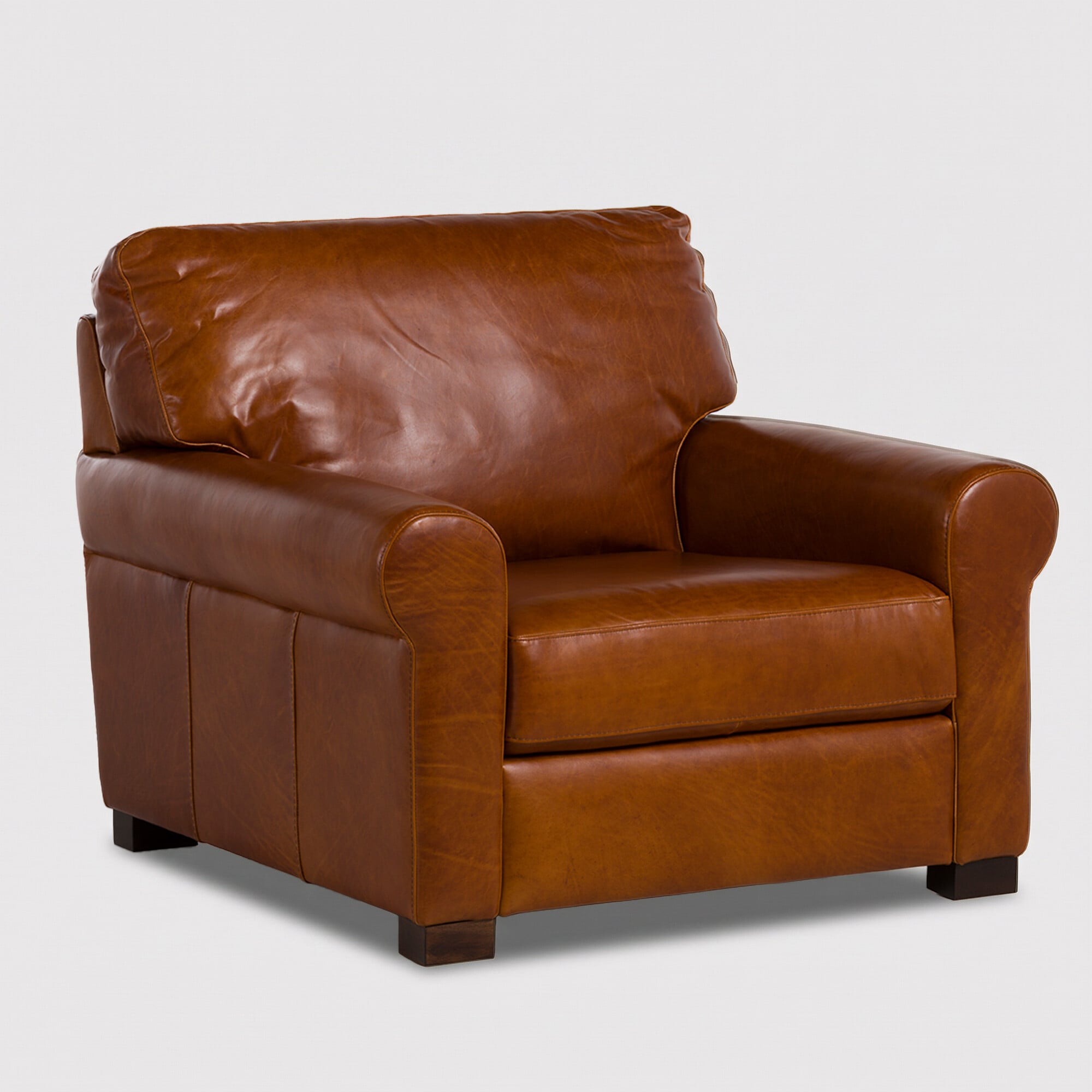 Rendola Armchair, Brown Leather | Barker & Stonehouse