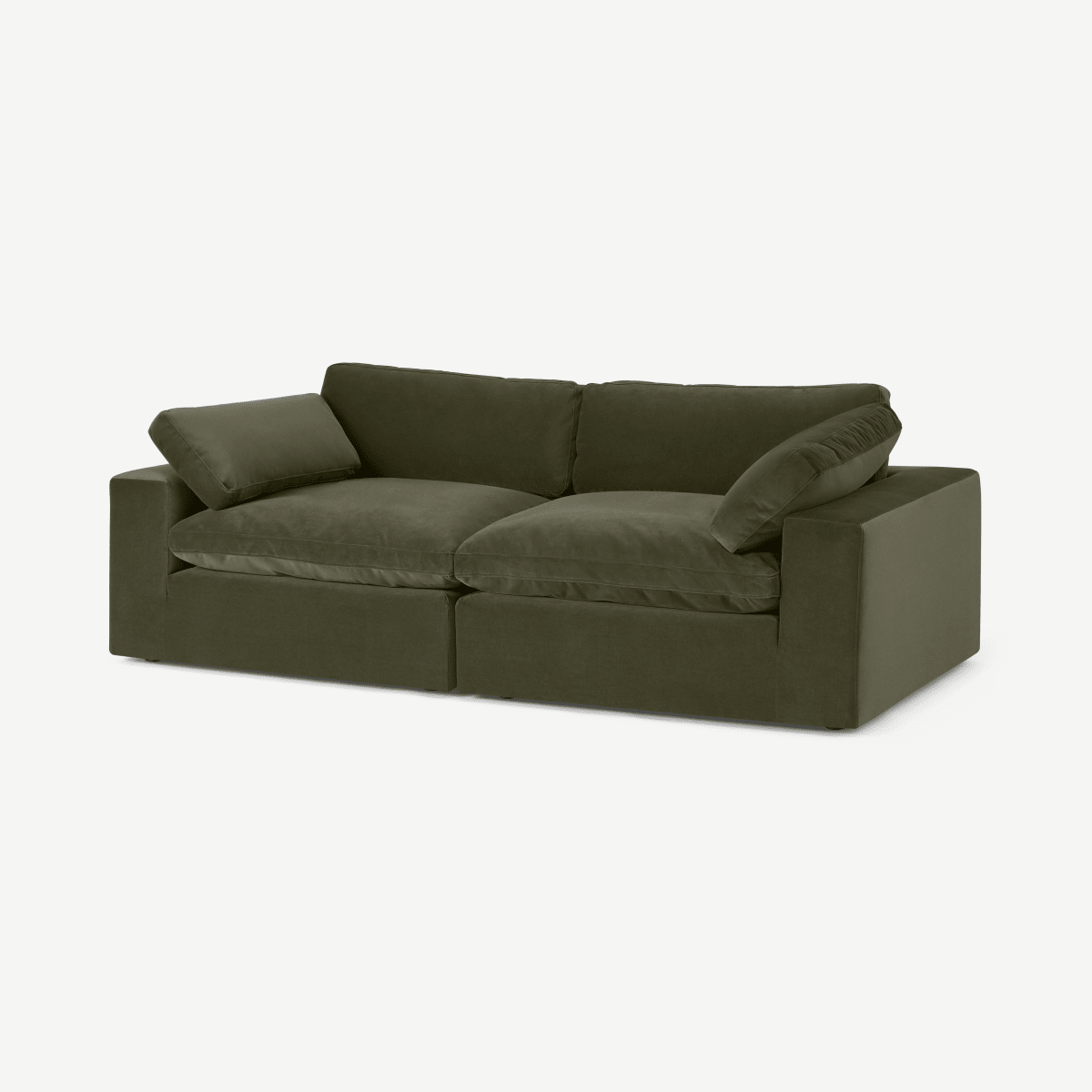 Samona 4 Seater Sofa, Pistachio Green Velvet