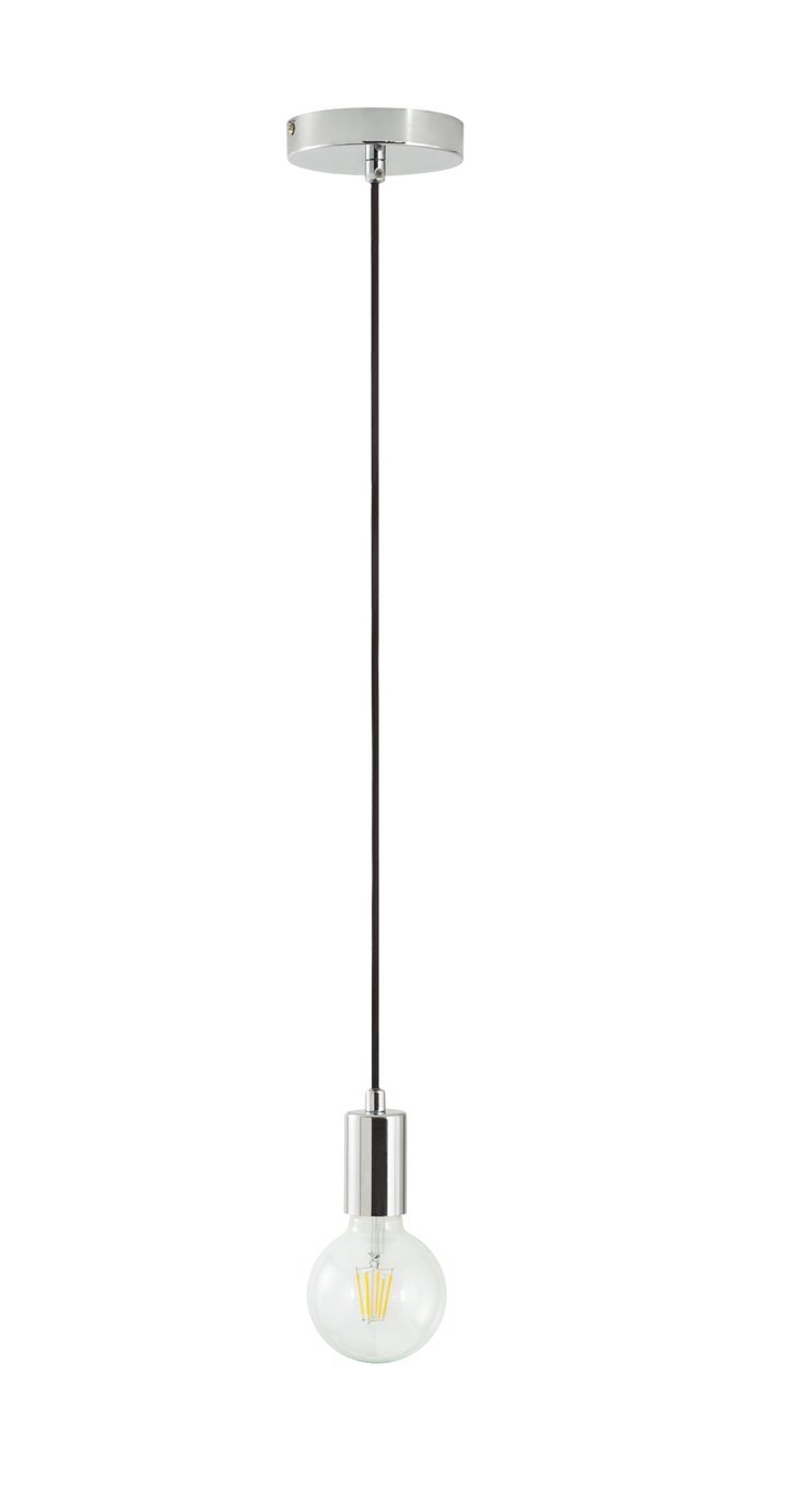 Habitat Pendant Ceiling Light - Chrome & Black