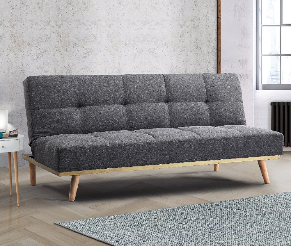 Snug Grey Fabric Sofa Bed
