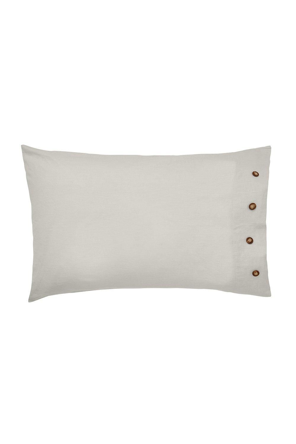 Morris & Co 'Pure Linen Cotton' Standard Pillowcase in Silver