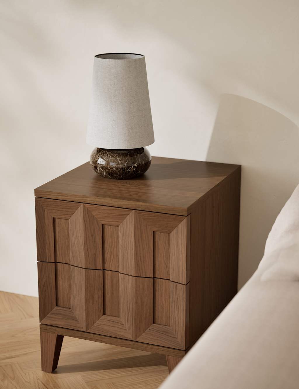 Gallery Direct Block Bedside Table Natural