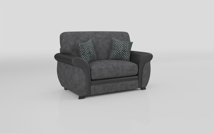 ScS Living Grey Kadie Fabric Snuggle Chair