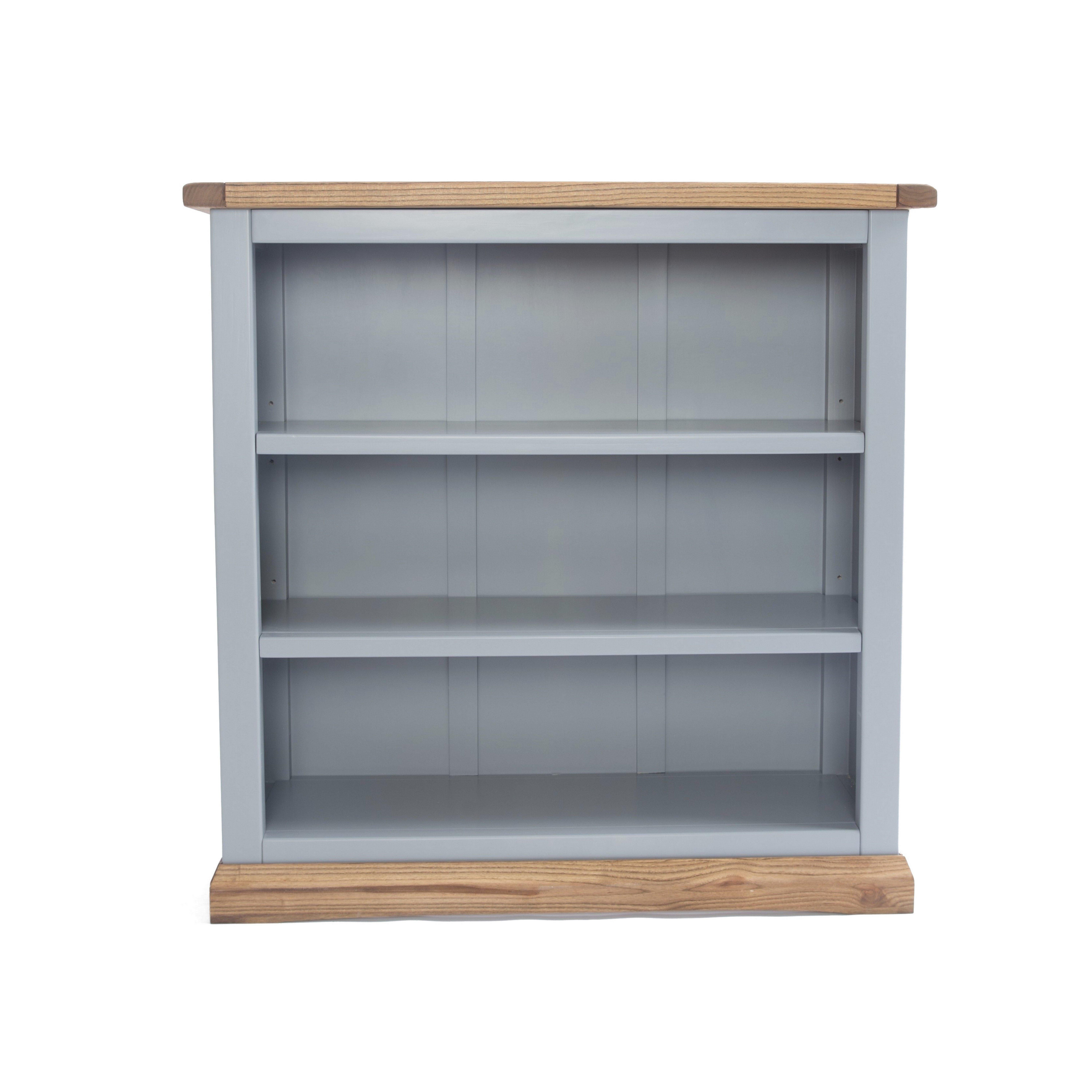 Cabinet Bits Bookcase with plinth 90x90x30cm in Grey