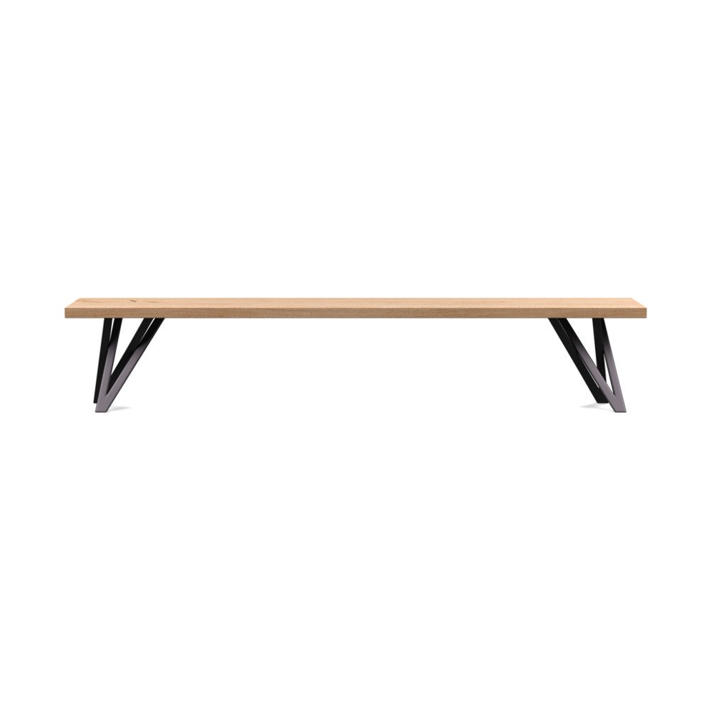 Heal's Vienna Bench 220x35cm Blonde Oiled Oak Straight Edge Filled