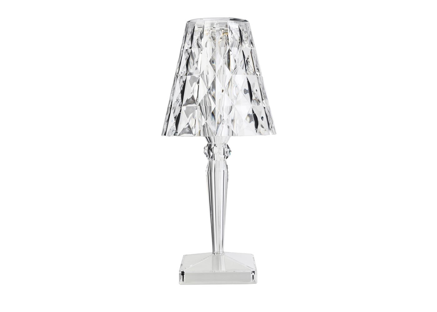 Kartell Big Battery LED Portable Table Lamp Crystal