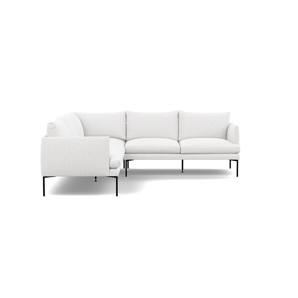 Heal's Matera Large Corner Sofa Loop Boucle Polar Black Feet