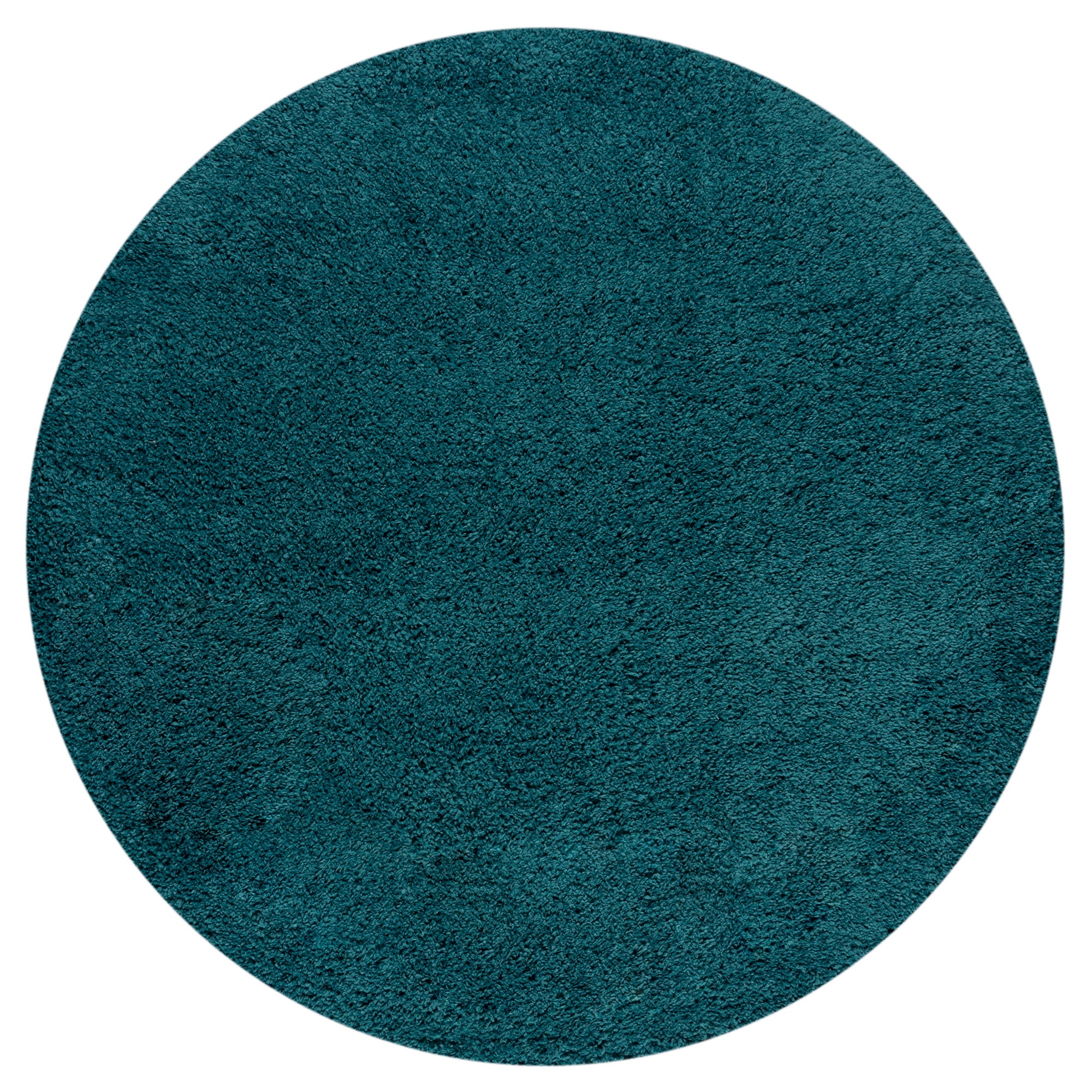 Cosy Teddy Round Rug Green