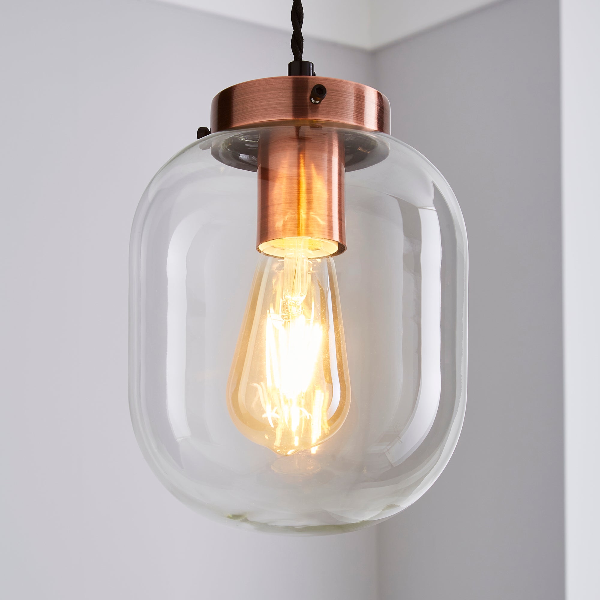 Dayo 1 Light Ceiling Fitting Clear
