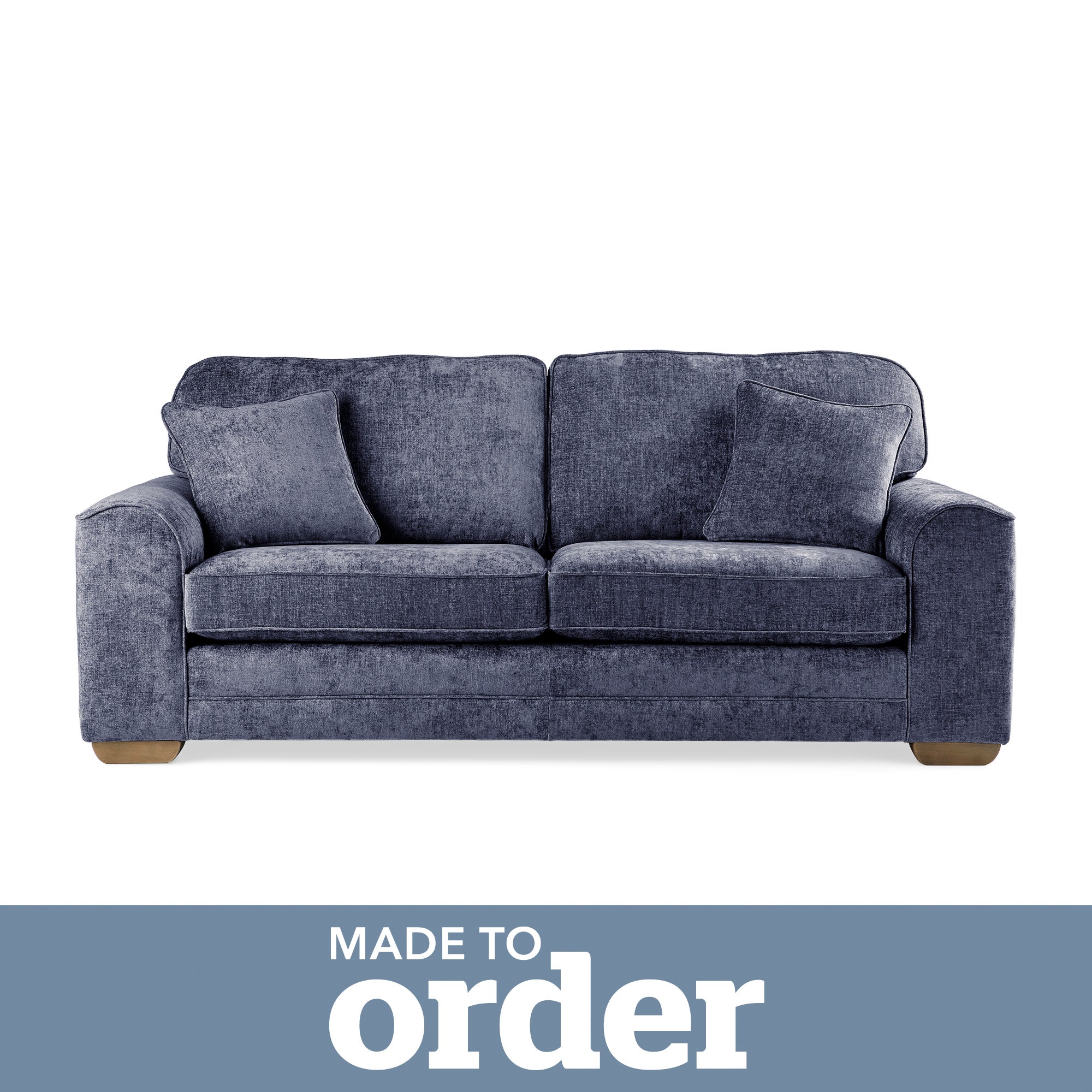 Morello 3 Seater Sofa Luxury Chenille Premium Chenille Navy