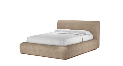 Sunday Double Divan Bed in Champagne Luxe Boucle - sofa.com