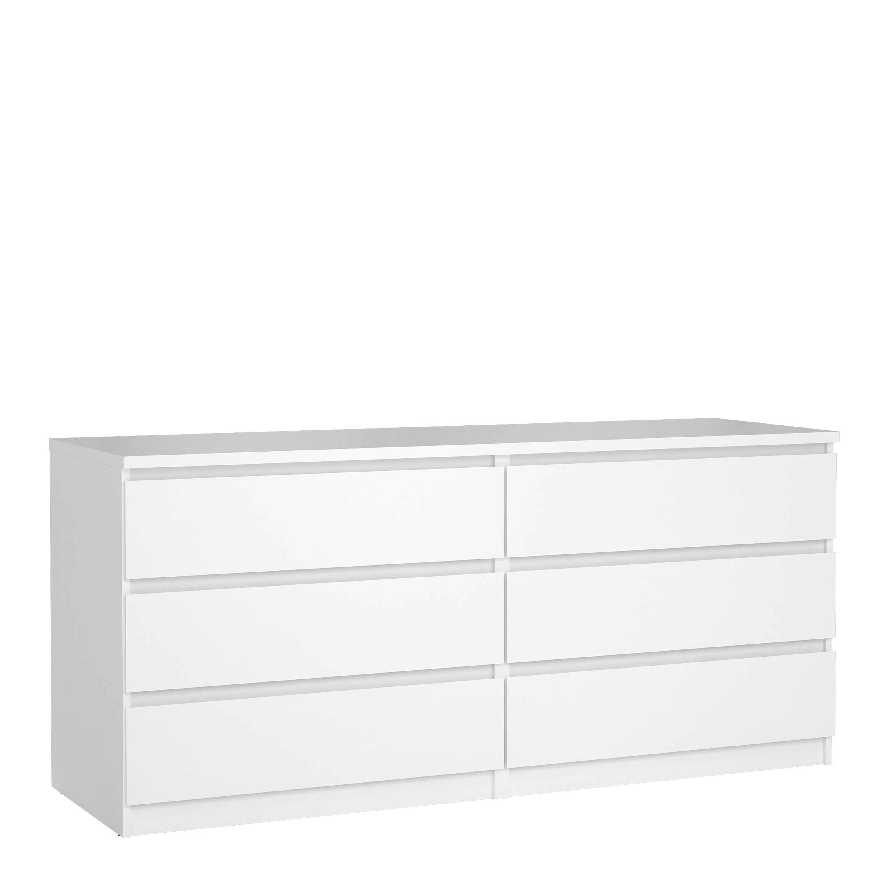 Furniture To Go Naia Wide Chest of 6 Drawers (3+3) in White