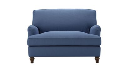 Bluebell Loveseat Sofabed in Oxford Blue Brushed Linen Cotton - sofa.com