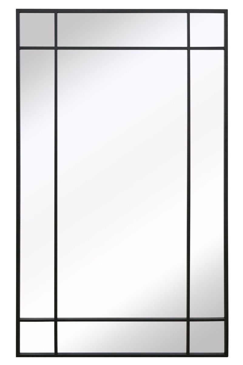 MirrorOutlet Black Contemporary Wall & Leaner Garden Mirror 79"x 47" 200x120cm 3