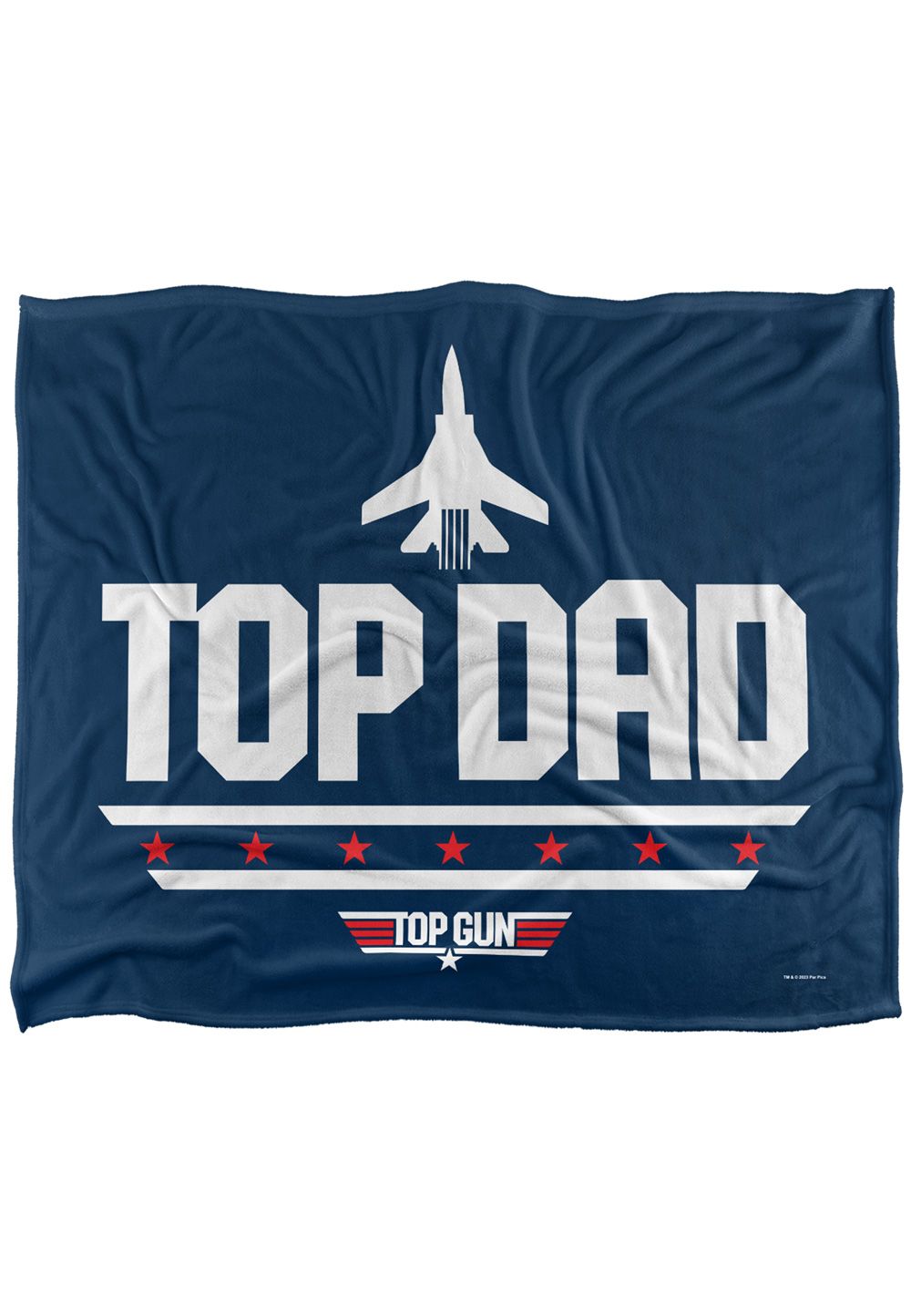 TOP GUN Top Dad Silky Touch Super Soft Throw Blanket 152 X 127 cm in White