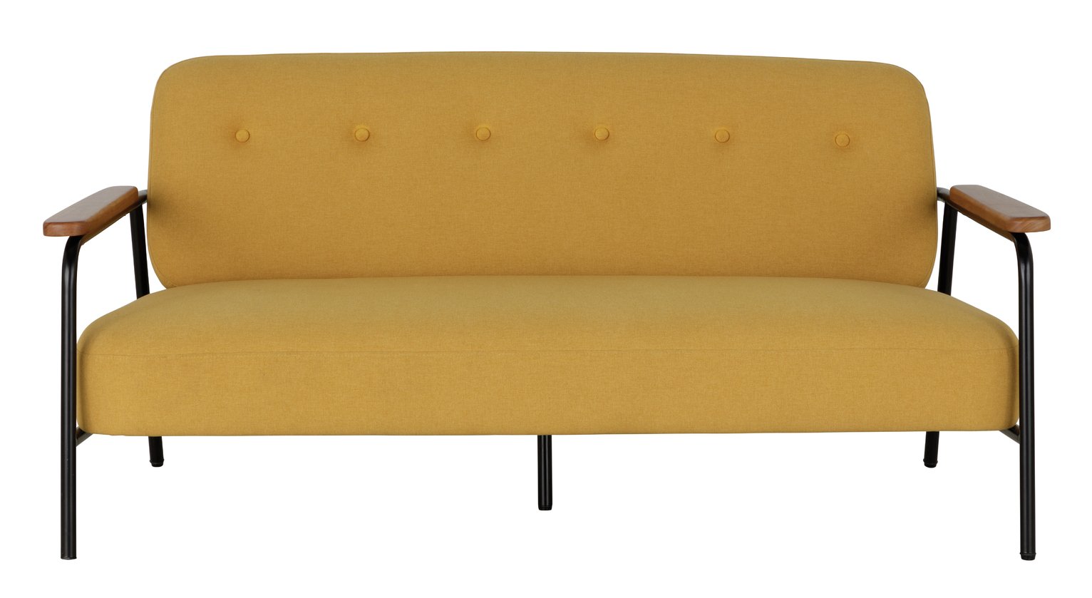 Habitat Cooper 2 Seater Fabric Sofa - Yellow
