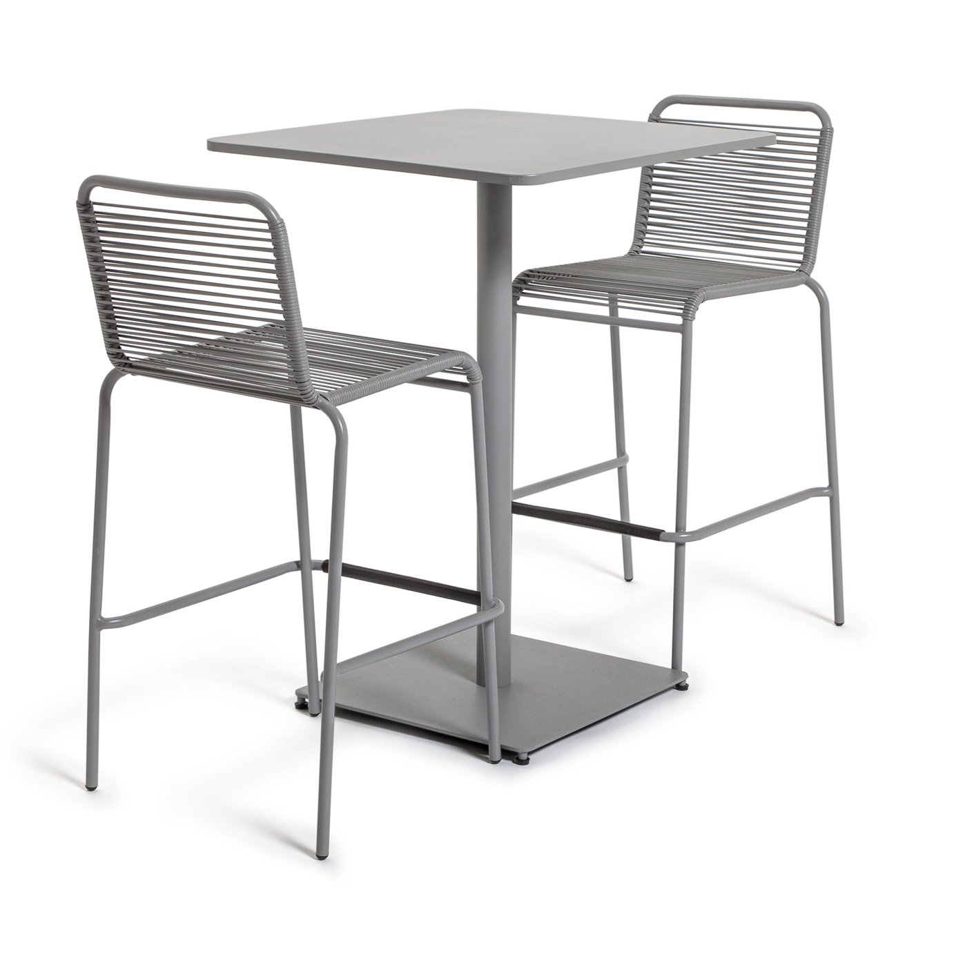 Habitat Ipanema 2 Seater Bar Bistro - Grey