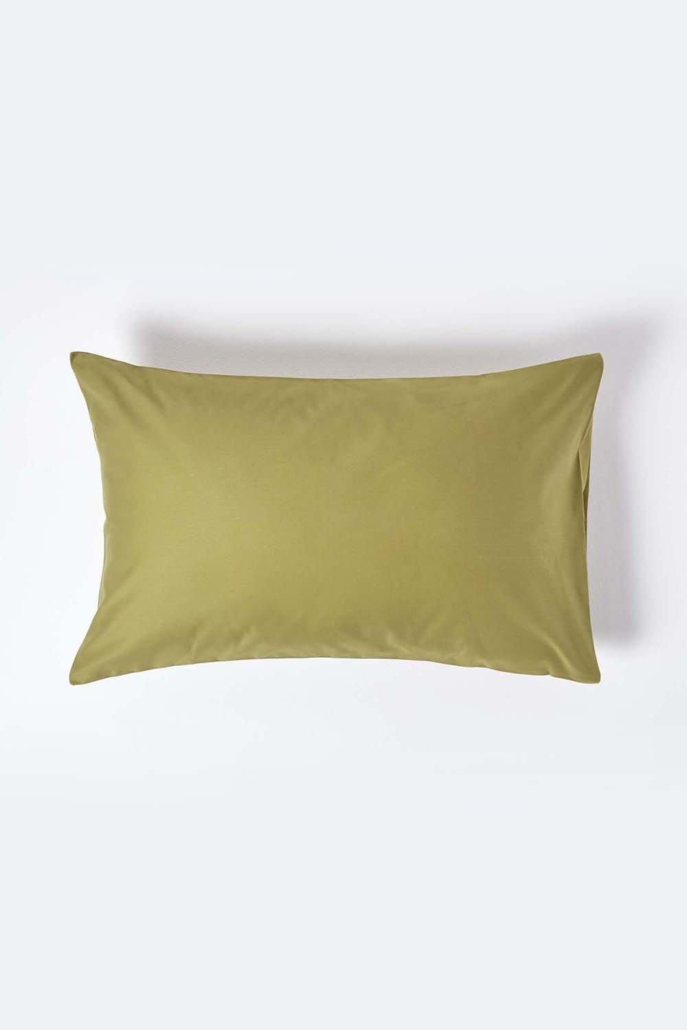 Homescapes Egyptian Cotton Housewife Pillowcase 1000 TC in Olive