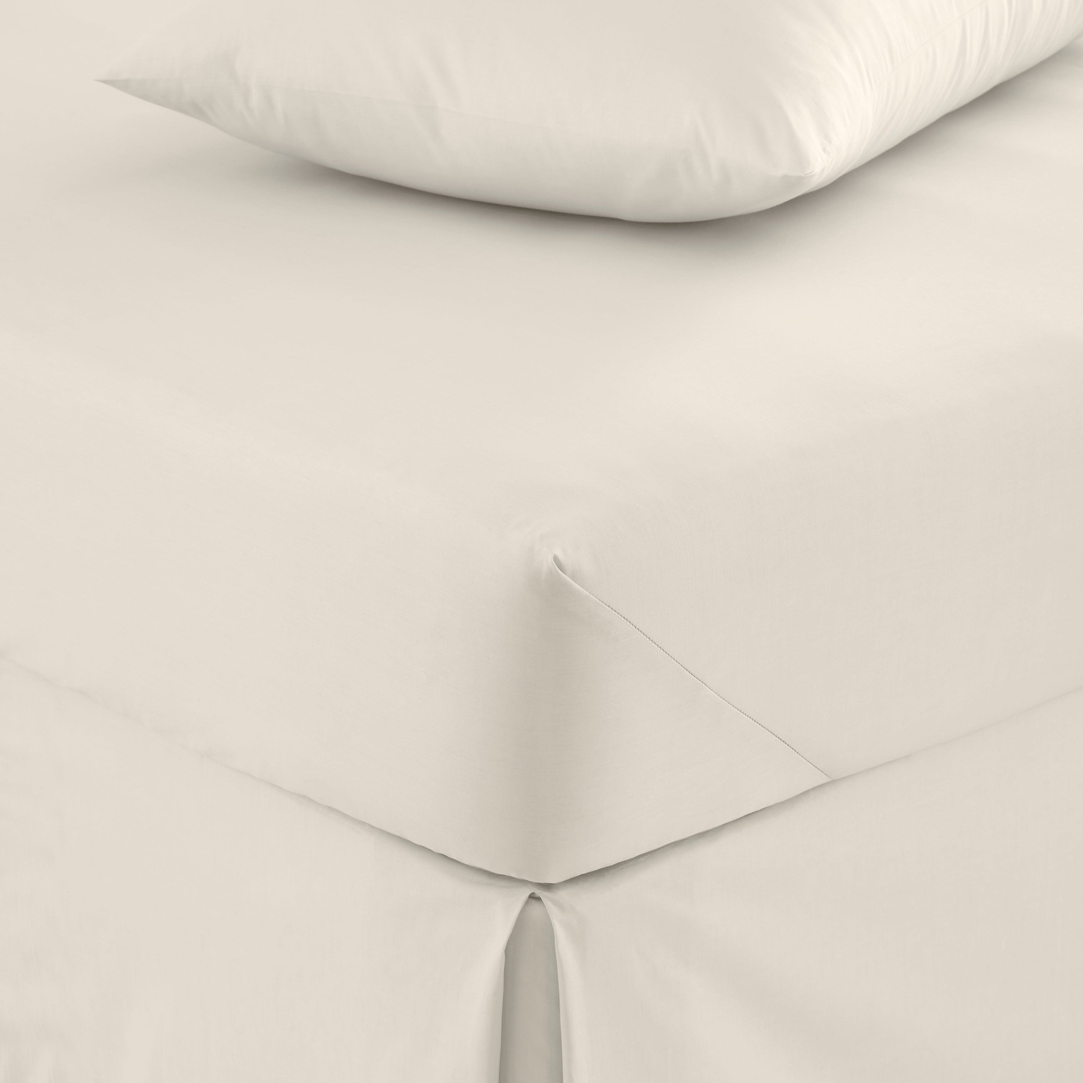 Pure Cotton Fitted Sheet White Sand