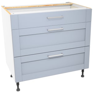 Wickes Ohio Hazy Blue Shaker Drawer Unit - 900mm
