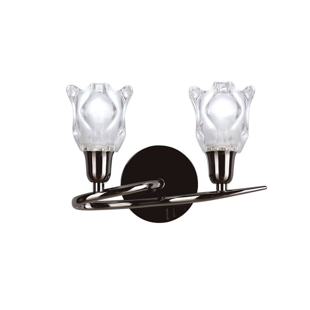 Netlighting Amel Wall Lamp Switched 2 Light L1SGU10 Black Chrome