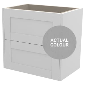 Duarti By Calypso Highwood 600mm Slimline 2 Drawer Wall Hung Vanity Unit - Fossil Grey