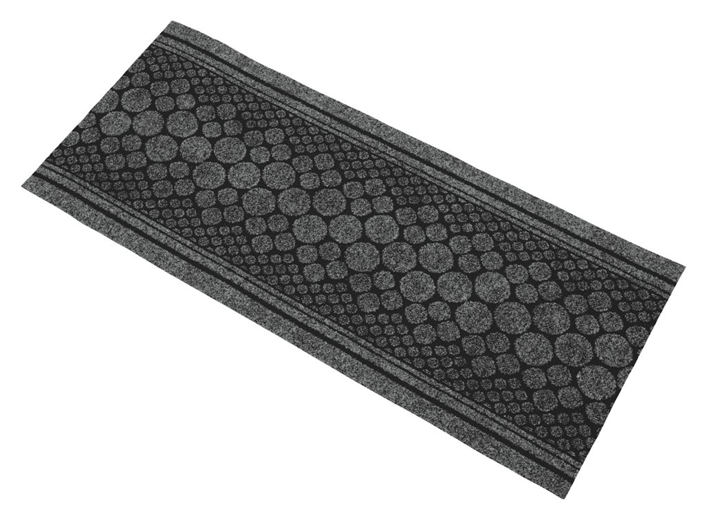 Pebbles Cut Pile Indoor Runner - 67x200cm - Black