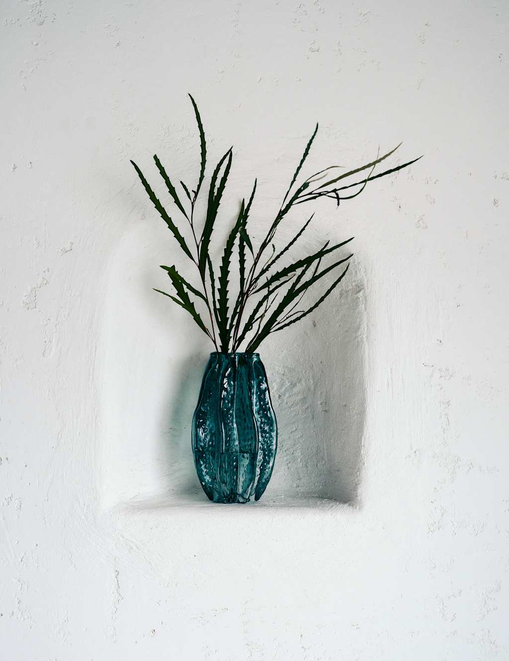 M&S Bright Colour Glass Vase Blue