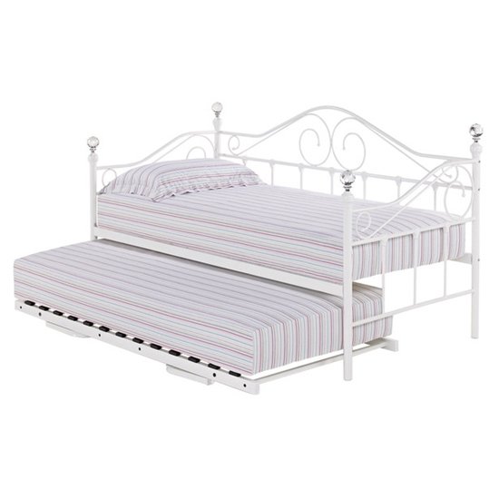 Flora Metal Day Bed And Guest Bed In White