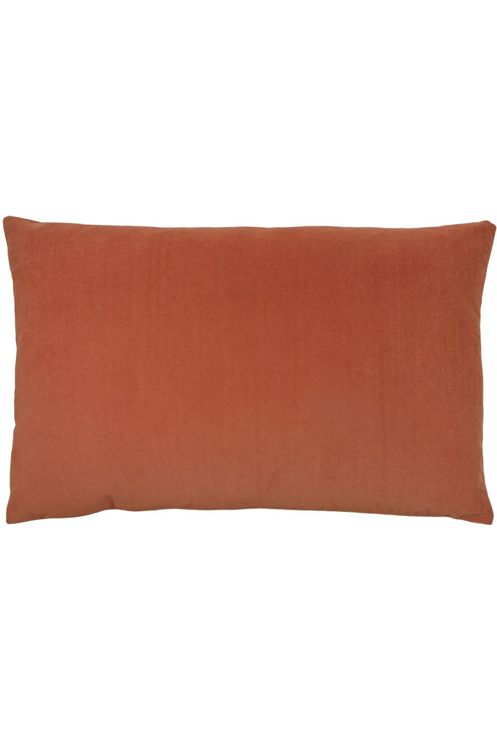 Furn Contra Soft Velvet Contrast Coloured Reverse Cushion in Red