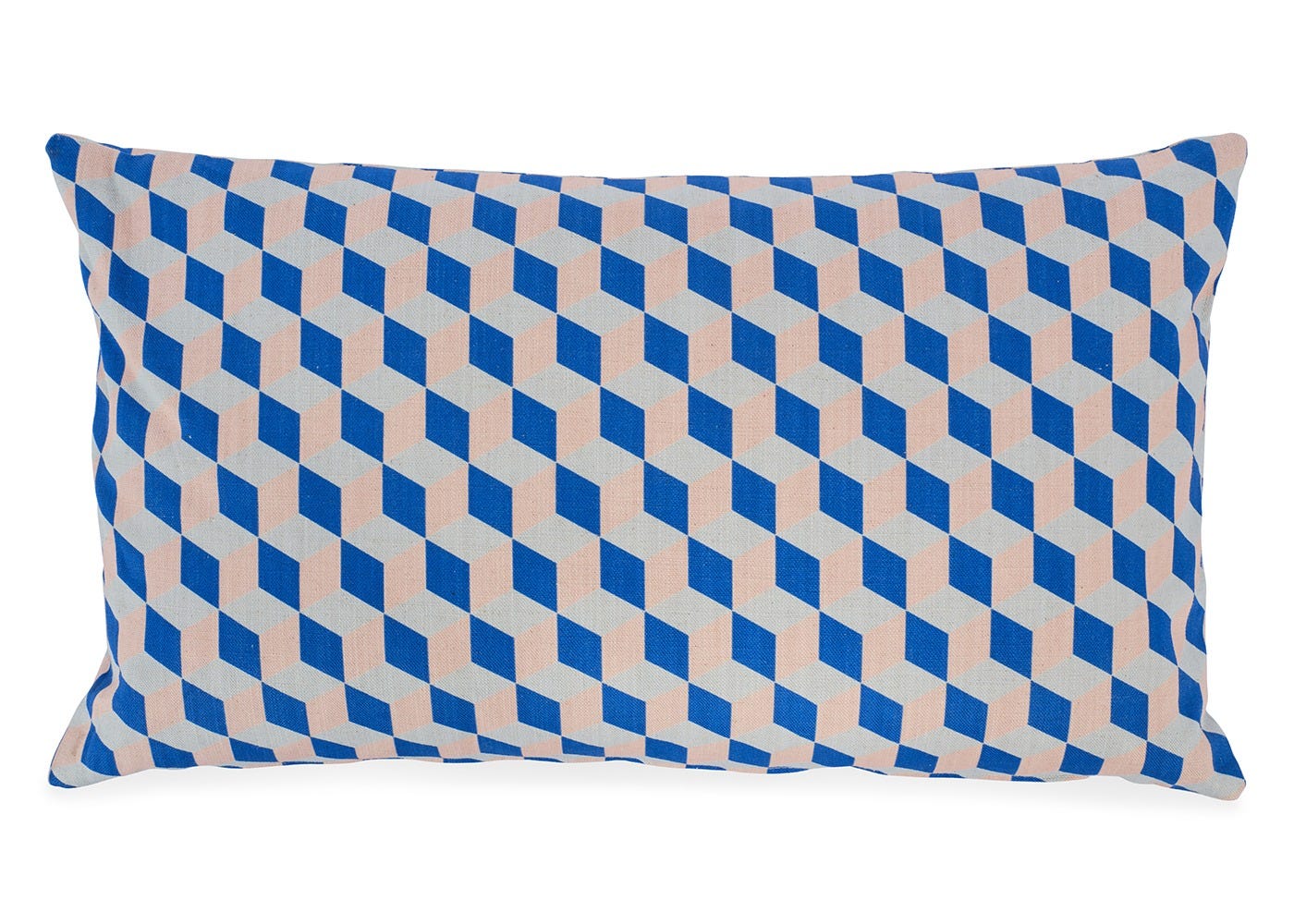 Heal's Geometric Cushion Blue 32 x 55cm