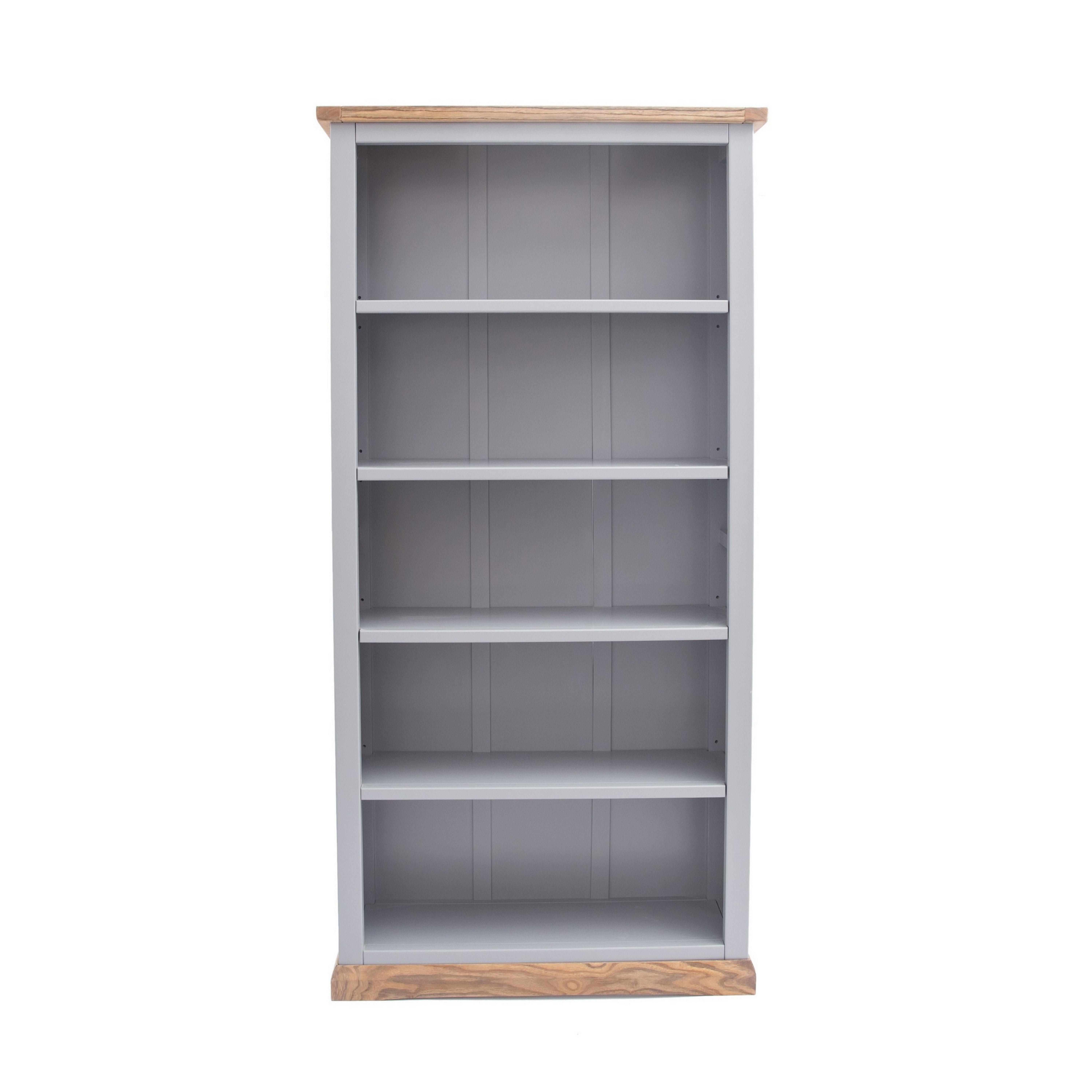 Cabinet Bits Bookcase with plinth 180x90x30cm in Grey