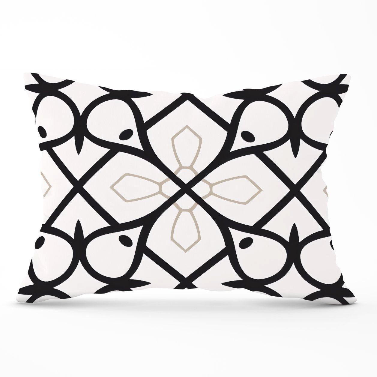 Warren Reed - Designer Arabic Style Pattern Cushions in Black