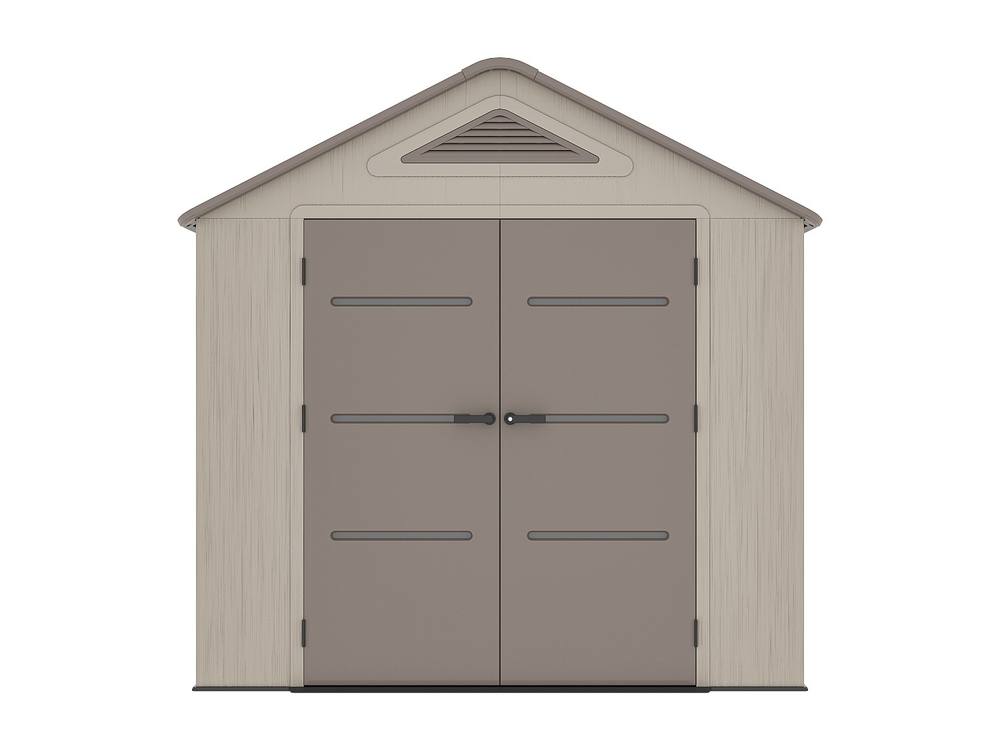 Vente-unique Beige & Brown Resin Garden Shed 9.5 M² With Floor - 22 Mm Thickness 4