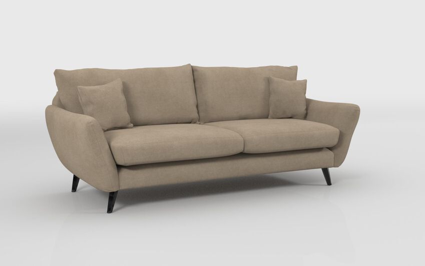 Brown Fabric Edale 4 Seater Sofa