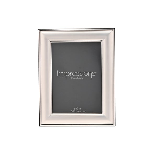 Impressions Silver Plated Border Edge Photo Frame