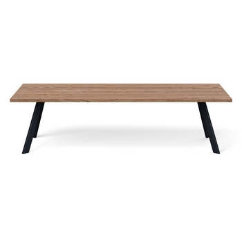 Heal's Madrid Table 280x90cm Smoked Oak Straight Edge Not Filled