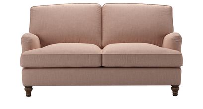 Bluebell 2 Seat Sofa Bed in Blush Pure Belgian Linen - sofa.com
